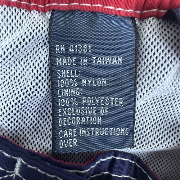 Polo Ralph Lauren Mens Swim Trunks Navy Red Drawstring Lined Shorts Size M Beach - Picture 4 of 12